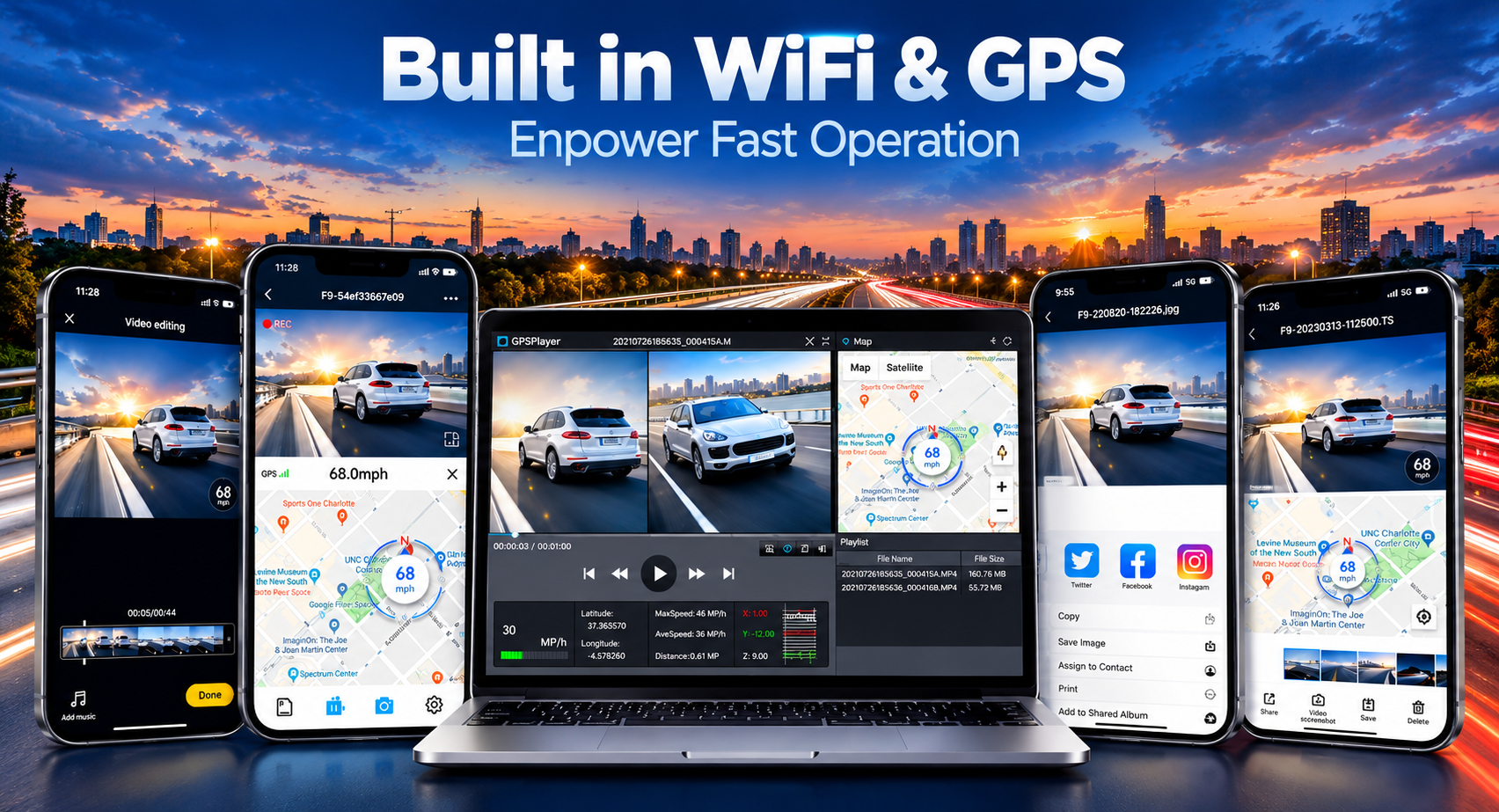 Visualización de cámaras y GPS desde teléfonos celulares