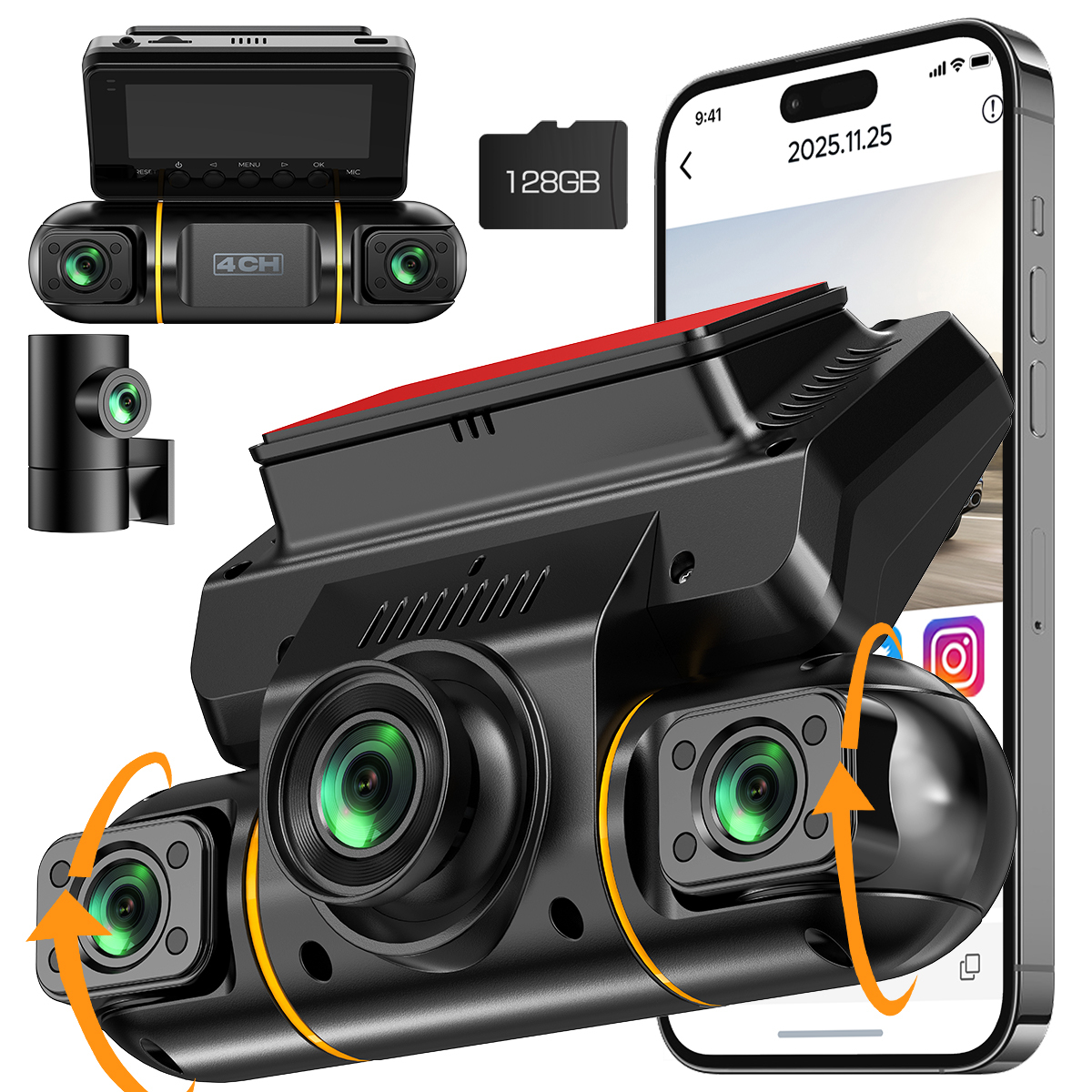 LAMTTO — Dashcam Wi-Fi 360°